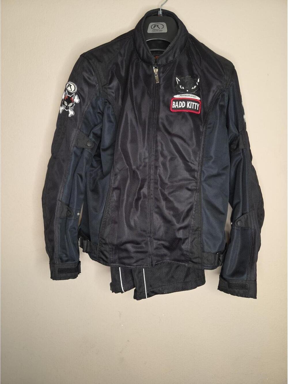 Fieldsheer Phoslite BAD KITTY Women's Motorcycle Jacket Size 16 & Pants Size 18